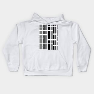 monochrome rectangural pattern Kids Hoodie